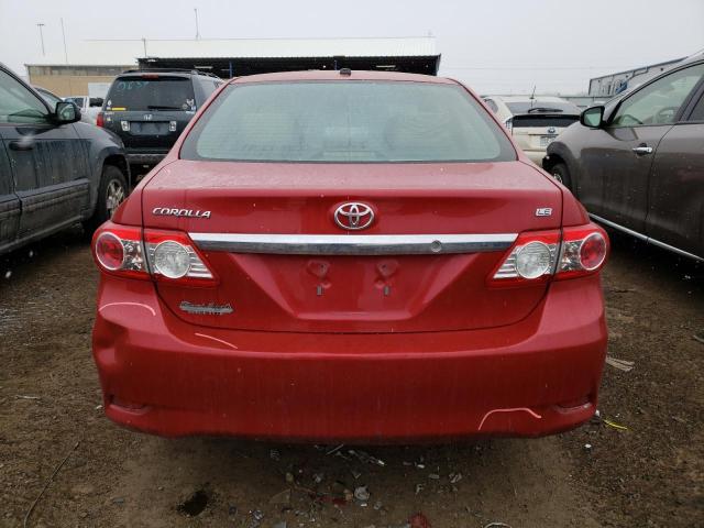 2T1BU4EE1BC557243 - 2011 TOYOTA COROLLA BASE RED photo 6