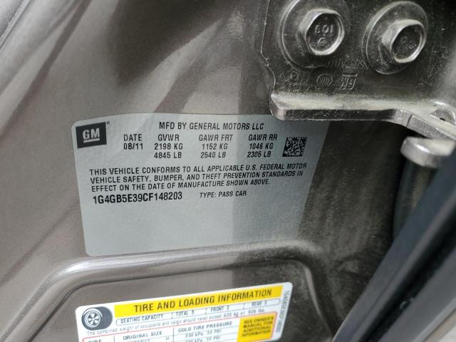 1G4GB5E39CF148203 - 2012 BUICK LACROSSE CONVENIENCE 棕色 照片 13