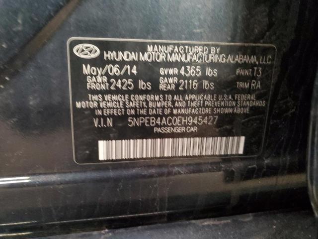 5NPEB4AC0EH945427 - 2014 HYUNDAI SONATA GLS CHARCOAL photo 13