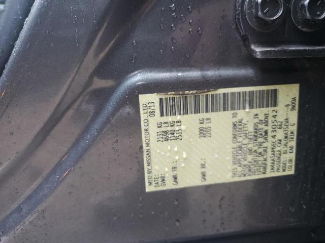 1N4AA5AP6EC430542 - 2014 NISSAN MAXIMA S GRAY photo 12