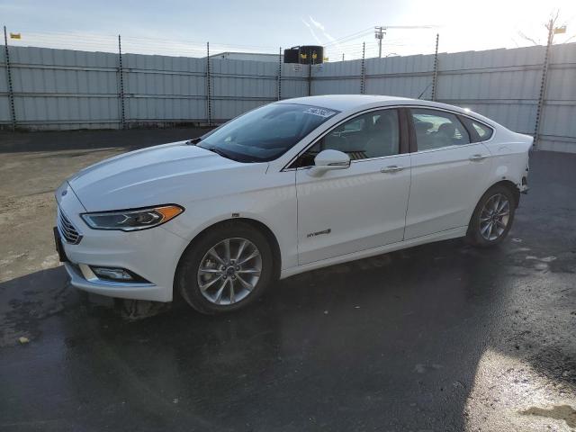 3FA6P0LU0HR408925 - 2017 FORD FUSION SE HYBRID WHITE photo 1