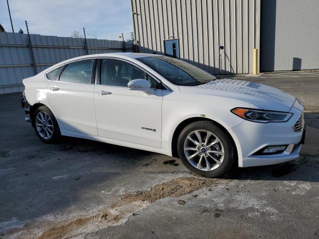 3FA6P0LU0HR408925 - 2017 FORD FUSION SE HYBRID WHITE photo 4