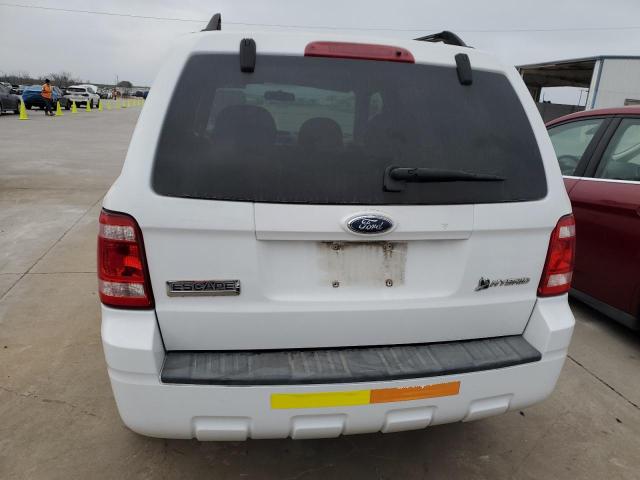 1FMCU49H78KE43341 - 2008 FORD ESCAPE HEV WHITE photo 6