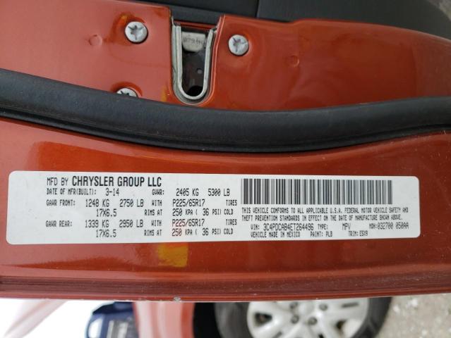 3C4PDCAB4ET264496 - 2014 DODGE JOURNEY SE ORANGE photo 13