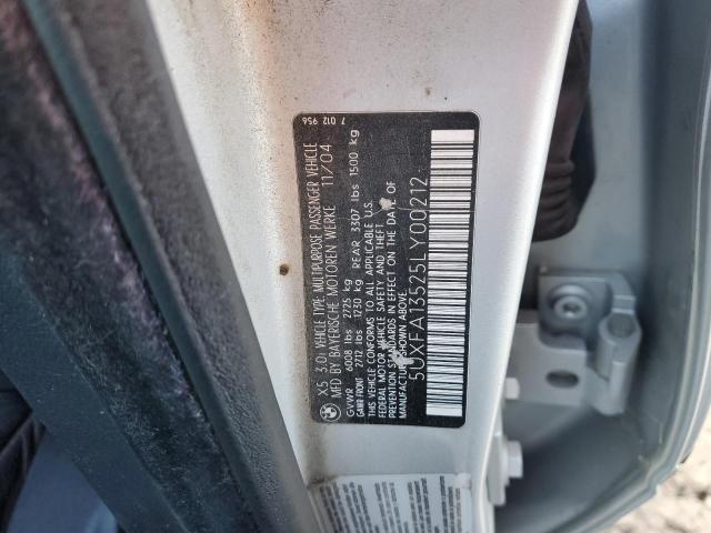 5UXFA13525LY00212 - 2005 BMW X5 3.0I GRAY photo 13