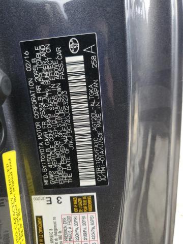 JTKJF5C74GJ023223 - 2016 TOYOTA SCION TC ნაცრისფერი ფოტო 12