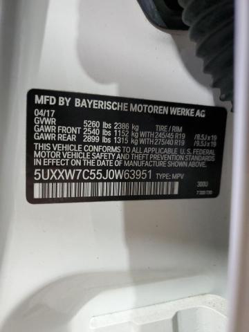 5UXXW7C55J0W63951 - 2018 BMW X4 XDRIVEM40I WHITE photo 13