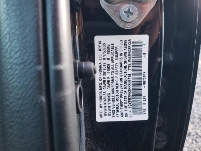 19XFB2F53EE259714 - 2014 HONDA CIVIC LX Schwarz Foto 12