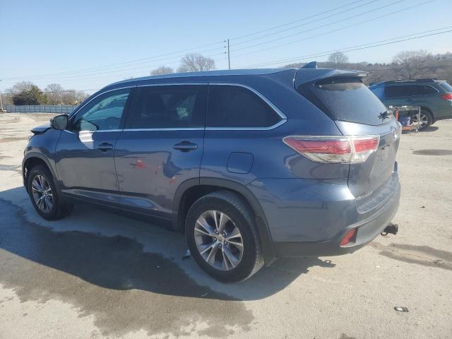 5TDJKRFH3FS156779 - 2015 TOYOTA HIGHLANDER XLE BLUE photo 2