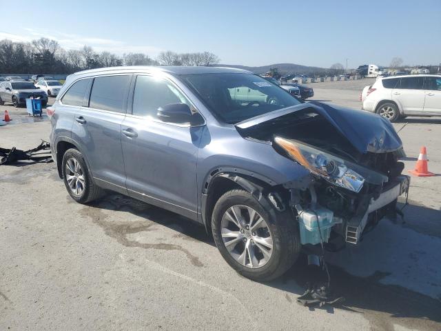 5TDJKRFH3FS156779 - 2015 TOYOTA HIGHLANDER XLE BLUE photo 4