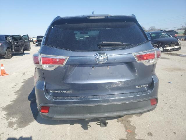 5TDJKRFH3FS156779 - 2015 TOYOTA HIGHLANDER XLE BLUE photo 6