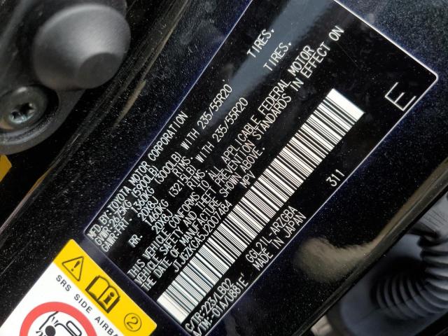 JTJGZKCA5J2007484 - 2018 LEXUS RX 350 L BLACK photo 12