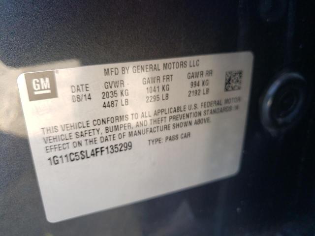 1G11C5SL4FF135299 - 2015 CHEVROLET MALIBU 1LT BLACK photo 12