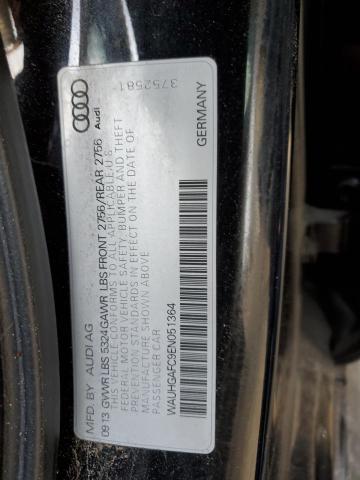 WAUHGAFC9EN051364 - 2014 AUDI A6 PRESTIGE შავი ფოტო 12