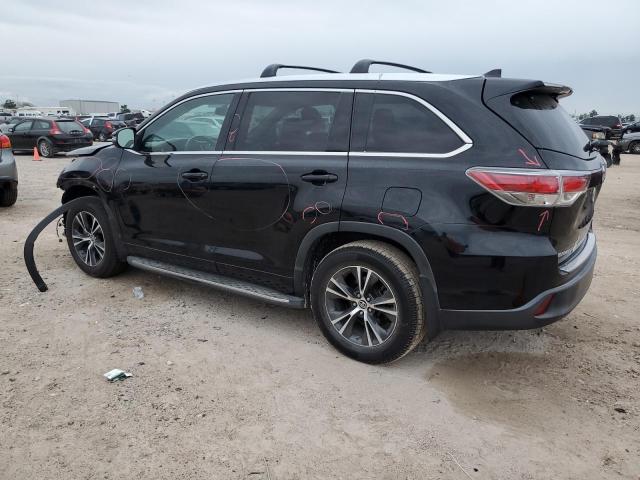 5TDKKRFH6GS134930 - 2016 TOYOTA HIGHLANDER XLE BLACK photo 2