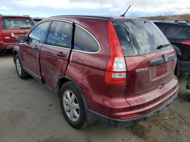 JHLRE4H43BC007715 - 2011 HONDA CR-V SE BURGUNDY photo 2