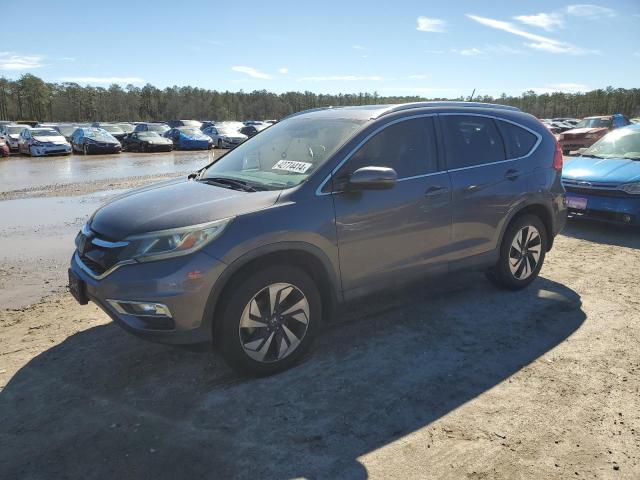 5J6RM3H9XFL021407 - 2015 HONDA CR-V TOURING GRAY photo 1