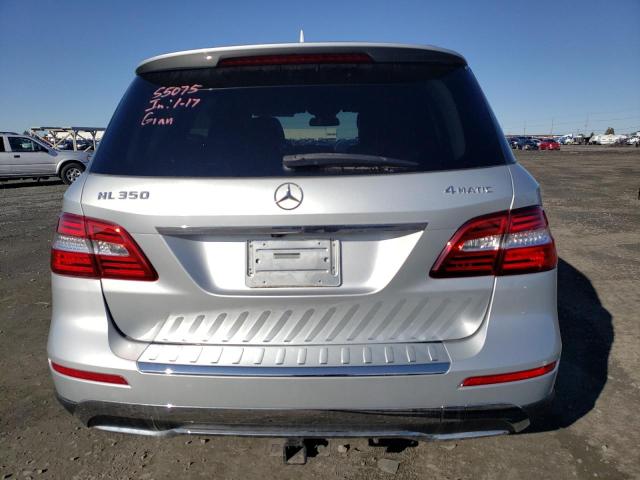 4JGDA5HB3CA002627 - 2012 MERCEDES-BENZ ML 350 4MATIC SILVER photo 6