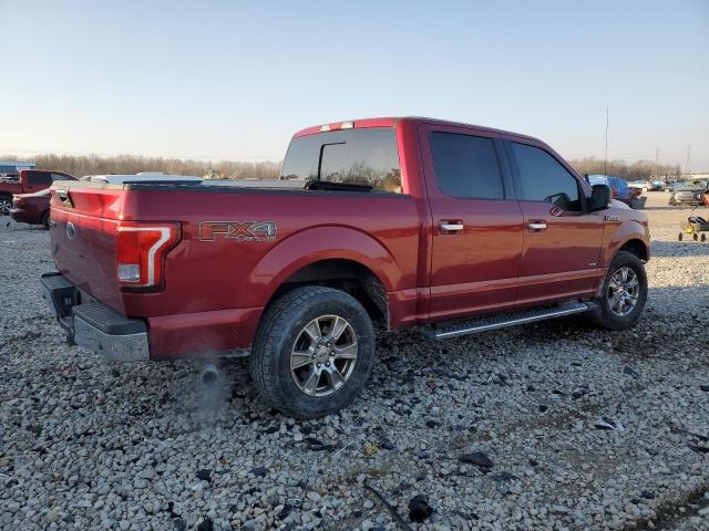 1FTEW1EG2FKE12949 - 2015 FORD F150 SUPERCREW RED photo 3