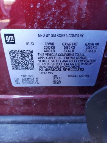 KL4MMCSL5PB111862 - 2023 BUICK ENCORE GX PREFERRED RED photo 12