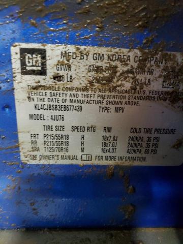 KL4CJBSB3EB677439 - 2014 BUICK ENCORE CONVENIENCE 蓝色 照片 12