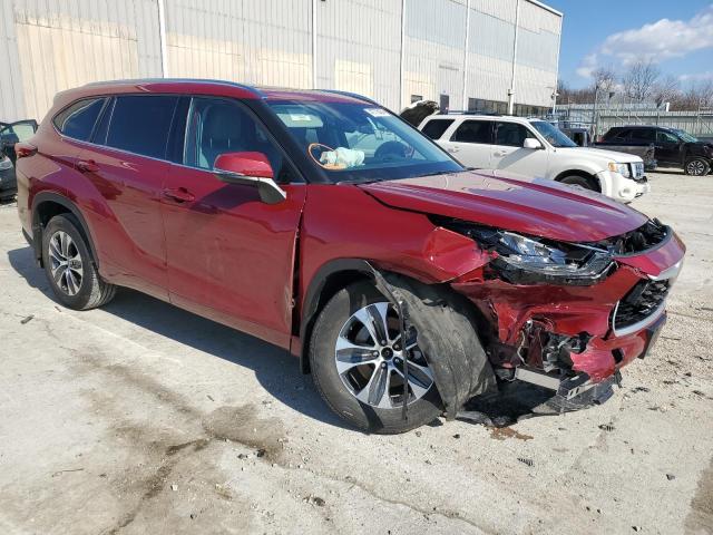 5TDGZRBH4LS514771 - 2020 TOYOTA HIGHLANDER XLE BURGUNDY photo 4