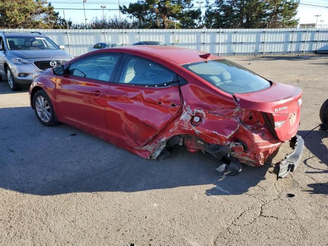 KMHDH4AEXEU181549 - 2014 HYUNDAI ELANTRA SE RED photo 2