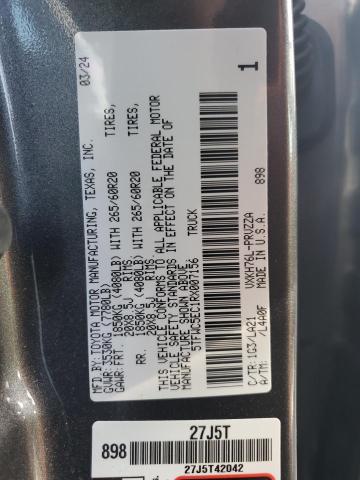 5TFWC5EC1RX007156 - 2024 TOYOTA TUNDRA CREWMAX PLATINUM გრაფიტი ფოტო 12