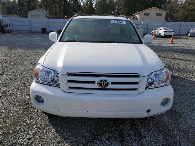 JTEGP21A770131476 - 2007 TOYOTA HIGHLANDER SPORT WHITE photo 5