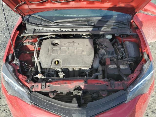 2T1BURHE4KC245412 - 2019 TOYOTA COROLLA L RED photo 11