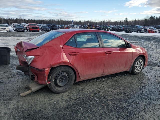 2T1BURHE4KC245412 - 2019 TOYOTA COROLLA L RED photo 3