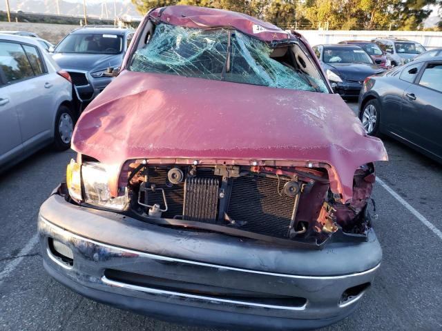 5TBRT3813YS024193 - 2000 TOYOTA TUNDRA ACCESS CAB LIMITED RED photo 5