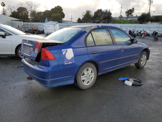 2HGES16324H605633 - 2004 HONDA CIVIC DX VP Mavi foto 3
