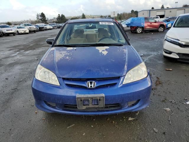 2HGES16324H605633 - 2004 HONDA CIVIC DX VP BLUE photo 5