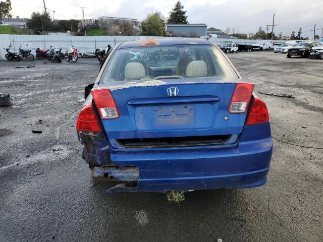 2HGES16324H605633 - 2004 HONDA CIVIC DX VP Mavi foto 6