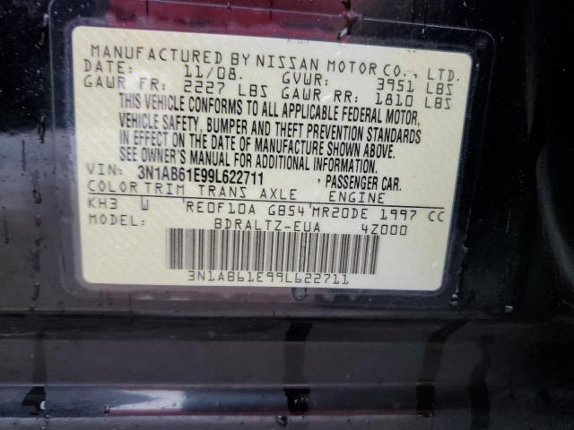 3N1AB61E99L622711 - 2009 NISSAN SENTRA 2.0 BLACK photo 13