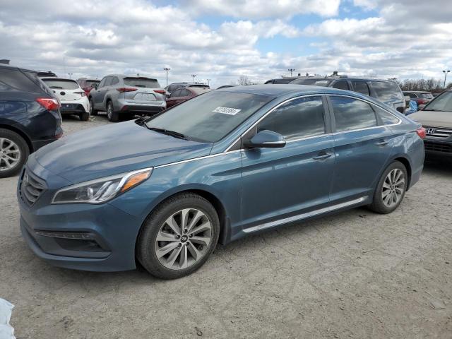 5NPE34AFXGH413872 - 2016 HYUNDAI SONATA SPORT BLUE photo 3