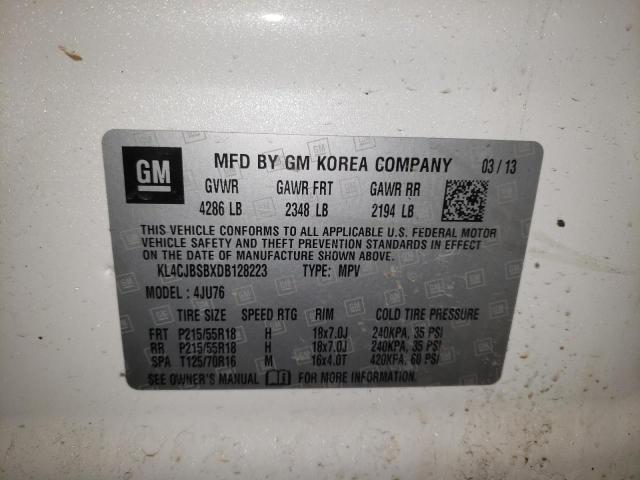 KL4CJBSBXDB128223 - 2013 BUICK ENCORE CONVENIENCE 白色 照片 13