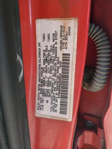 5TEGN92N62Z899818 - 2002 TOYOTA TACOMA DOUBLE CAB PRERUNNER RED photo 13