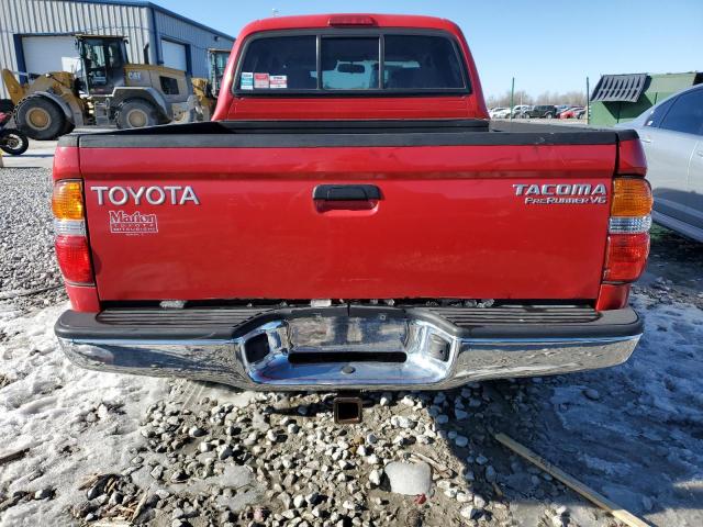 5TEGN92N62Z899818 - 2002 TOYOTA TACOMA DOUBLE CAB PRERUNNER RED photo 6