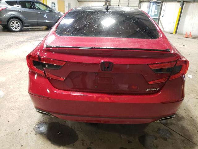 1HGCV1F32JA160108 - 2018 HONDA ACCORD SPORT RED photo 6