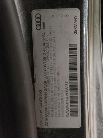 WAUWFAFC4JN088987 - 2018 AUDI S7 PREMIUM PLUS GRAY photo 12