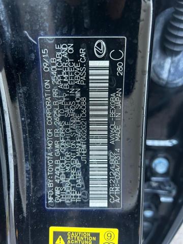 JTHBW1GG2G2106088 - 2016 LEXUS ES 300H BLACK photo 10