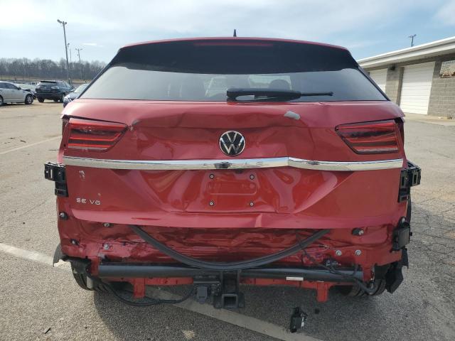 1V2JE2CA0PC222549 - 2023 VOLKSWAGEN ATLAS CROS SE أحمر صورة 6