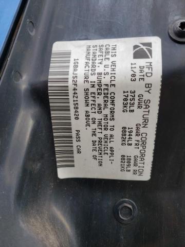 1G8AJ52F44Z158420 - 2004 SATURN ION LEVEL 2 蓝色 照片 12