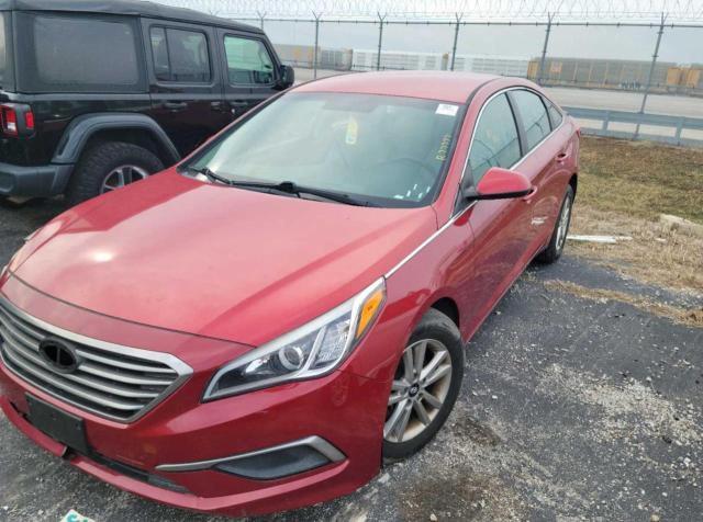 5NPE24AF5HH460408 - 2017 HYUNDAI SONATA SE RED photo 2