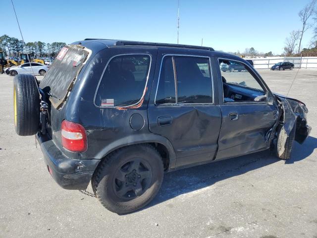 KNDJB723325102140 - 2002 KIA SPORTAGE BLACK photo 3