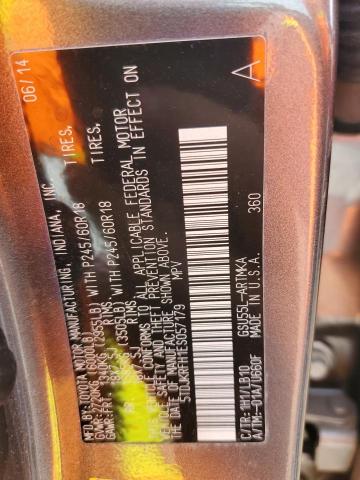 5TDJKRFH1ES057179 - 2014 TOYOTA HIGHLANDER XLE 灰色 照片 13