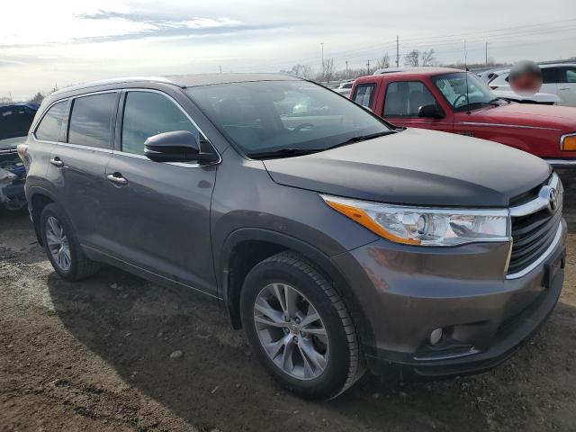 5TDJKRFH1ES057179 - 2014 TOYOTA HIGHLANDER XLE 灰色 照片 4