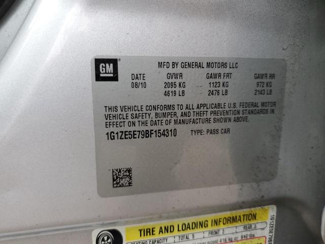 1G1ZE5E79BF154310 - 2011 CHEVROLET MALIBU LTZ Gümüş foto 12